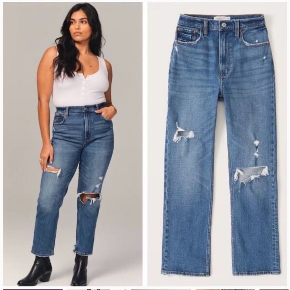 SOLD Women’s Abercrombie Ultra High Rise Ankle Straight Jeans, size 30 long